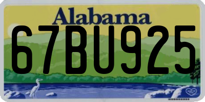 AL license plate 67BU925