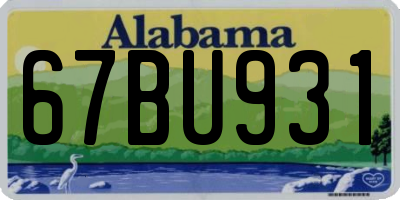 AL license plate 67BU931