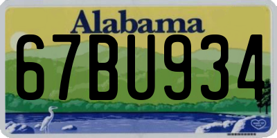 AL license plate 67BU934