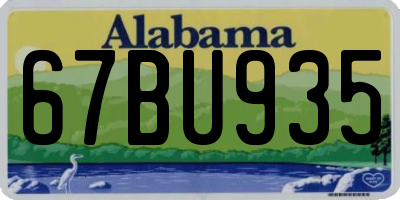 AL license plate 67BU935