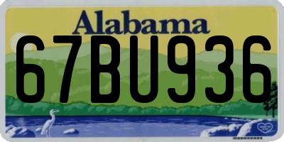 AL license plate 67BU936