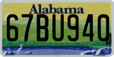 AL license plate 67BU940