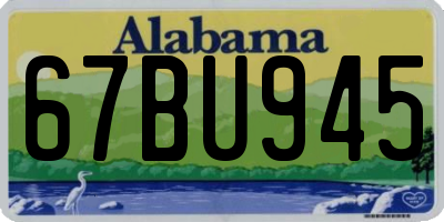 AL license plate 67BU945