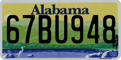 AL license plate 67BU948