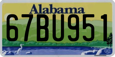 AL license plate 67BU951