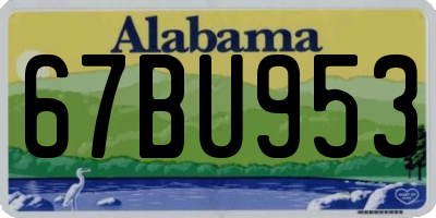 AL license plate 67BU953