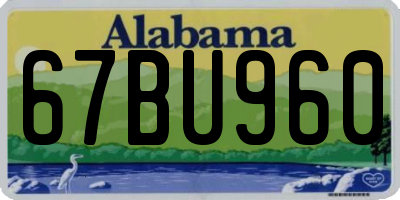 AL license plate 67BU960