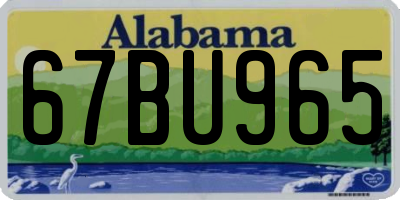 AL license plate 67BU965