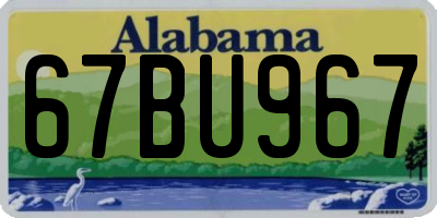 AL license plate 67BU967