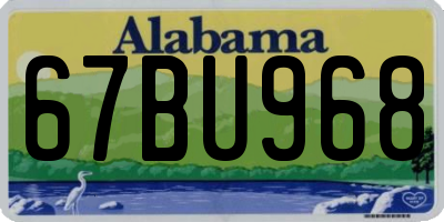 AL license plate 67BU968