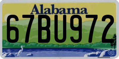 AL license plate 67BU972