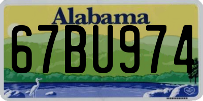 AL license plate 67BU974