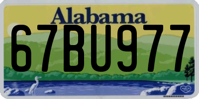 AL license plate 67BU977