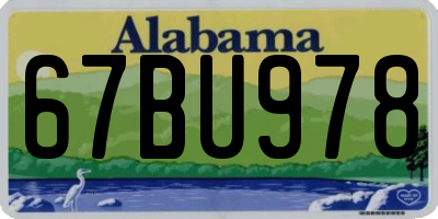 AL license plate 67BU978