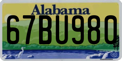 AL license plate 67BU980