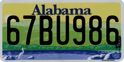 AL license plate 67BU986