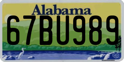 AL license plate 67BU989