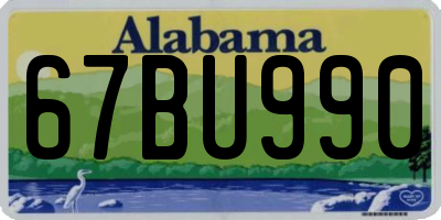 AL license plate 67BU990