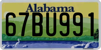 AL license plate 67BU991