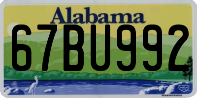 AL license plate 67BU992