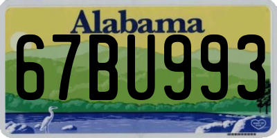 AL license plate 67BU993