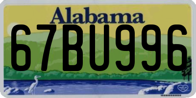 AL license plate 67BU996