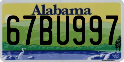 AL license plate 67BU997