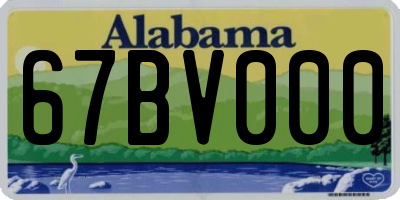 AL license plate 67BV000