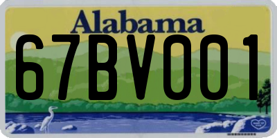 AL license plate 67BV001