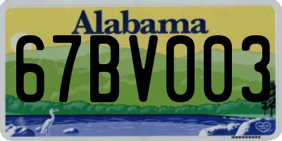 AL license plate 67BV003