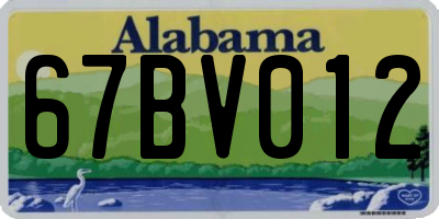 AL license plate 67BV012