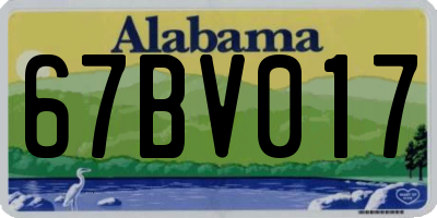 AL license plate 67BV017