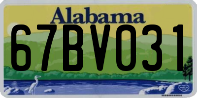 AL license plate 67BV031