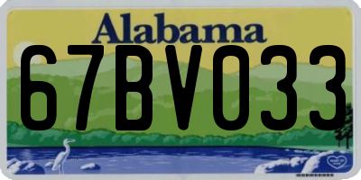 AL license plate 67BV033