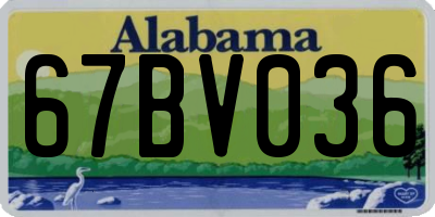AL license plate 67BV036