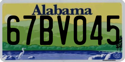 AL license plate 67BV045