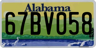 AL license plate 67BV058