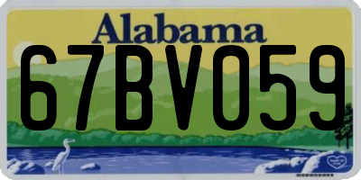 AL license plate 67BV059