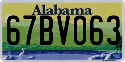 AL license plate 67BV063