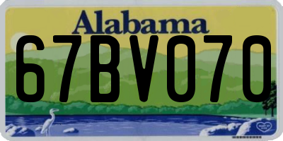AL license plate 67BV070