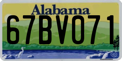 AL license plate 67BV071