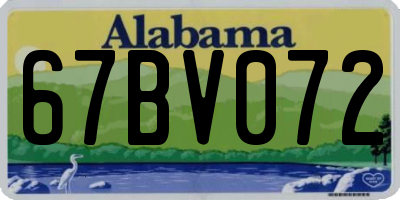 AL license plate 67BV072