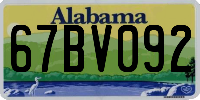 AL license plate 67BV092