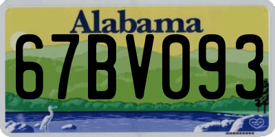 AL license plate 67BV093