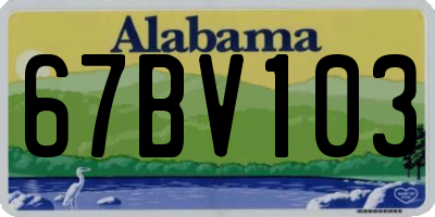 AL license plate 67BV103