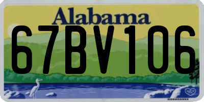 AL license plate 67BV106