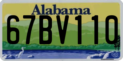 AL license plate 67BV110