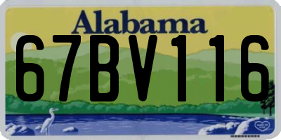 AL license plate 67BV116