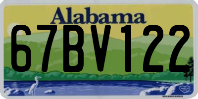 AL license plate 67BV122