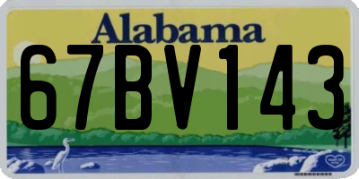 AL license plate 67BV143